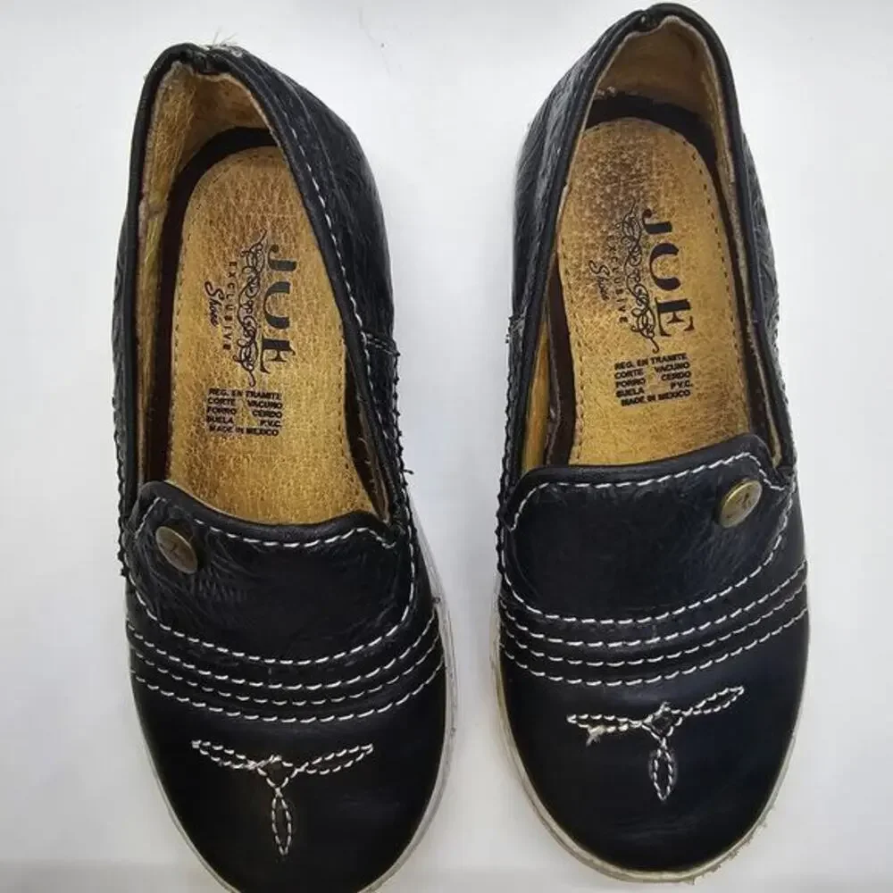 Joe Exclusive Shoes Leather-Black-Girls‎ 12